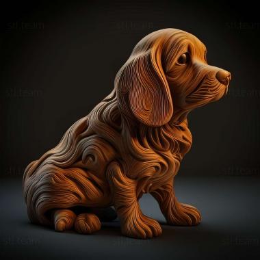 3D model German stichelhaar dog (STL)